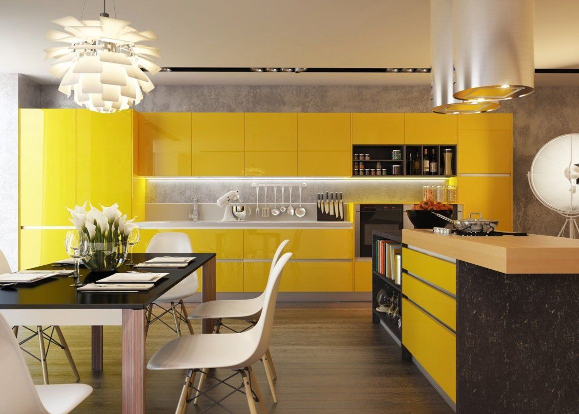 طراحی کابینت مدرن و رنگی برای آشپزخانه